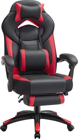 fauteuil gamer pas cher songmics avec accoudoirs rembourrés